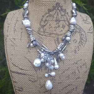 Beautiful pearl statement necklace